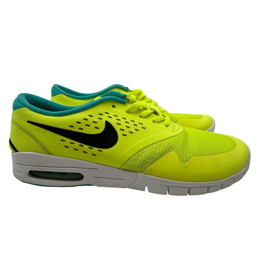 Nike SB Eric Koston 2 Max Mens 11 Volt Yellow Excellent Skateboarding 631047-703